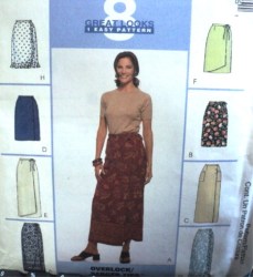 9182 McCalls  8 GREAT WRAP SKIRTS LENGTHS PATTERN 16-20,14-18.12-16 or 8-12 choice 